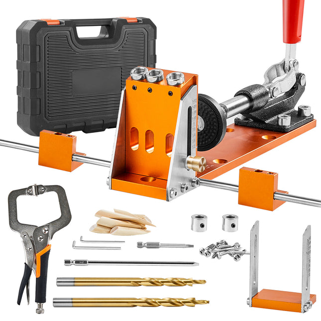 VEVOR Pocket Hole Jig Kit, 34 Pcs Pocket Hole Jig System