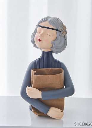 Abstract Girl Resin Sculpture