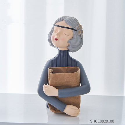 Abstract Girl Resin Sculpture