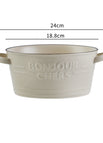 Beige doubleeared pot