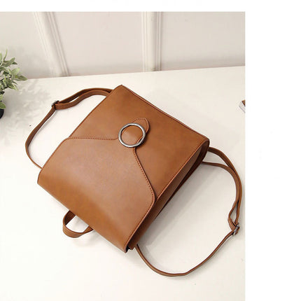 Korean retro college backpack