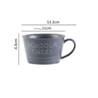 Taza de desayuno gris