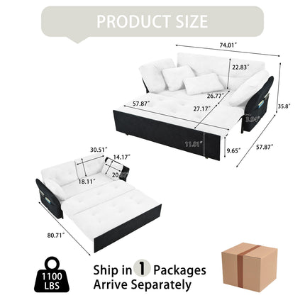 Multifunctional Retractable Living Room Sofa Bed