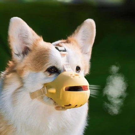 Bozal portátil para perros transpirable y antimordeduras 