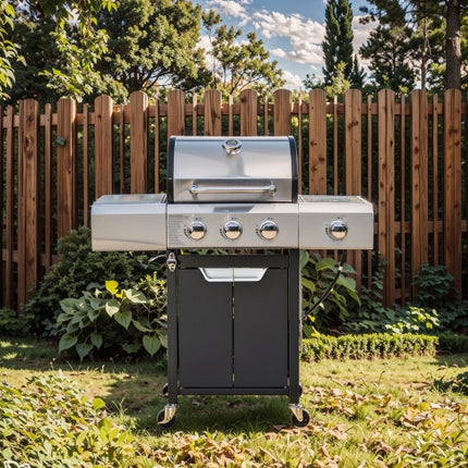 Propane Grill 3 Burner Barbecue Grill Stainless Steel Gas Grill
