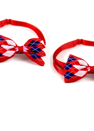 Corbata a cuadros para mascotas, bufanda para gatos y perros, accesorios para mascotas