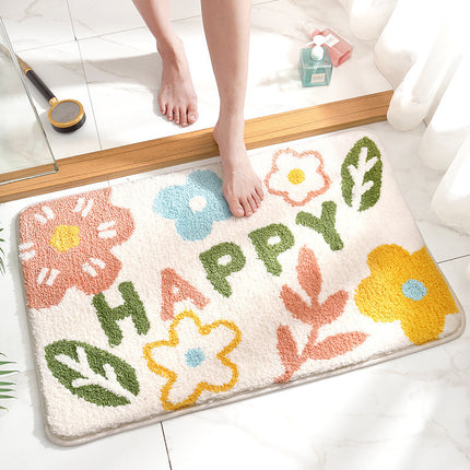 Alfombrillas de baño con dibujos animados para el hogar, absorbentes y antideslizantes.