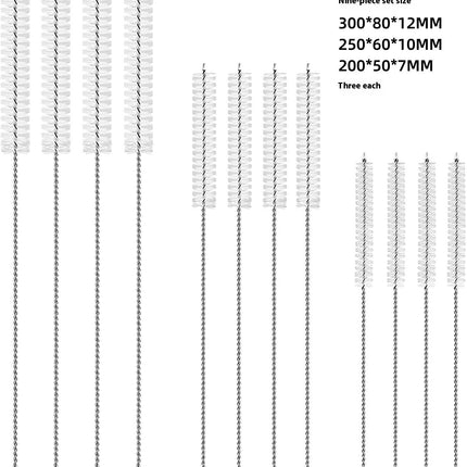 Nylon Cleaning Brush Set Stainless Steel