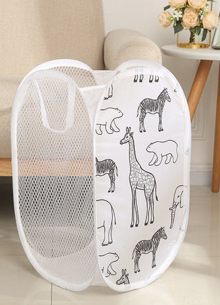 Foldable Nylon Mesh Laundry Basket