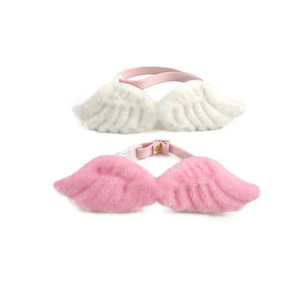 Nuevos accesorios de alas de ángel con collar blanco para mascotas, específicos para gatos