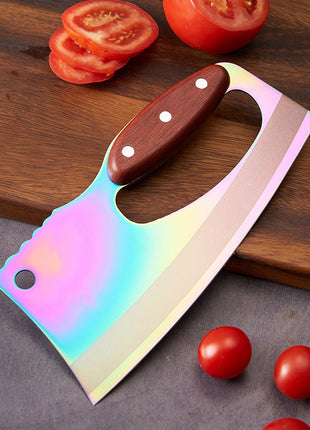 Cuchillo de cocina con mango de madera veteada Suministros de cocina