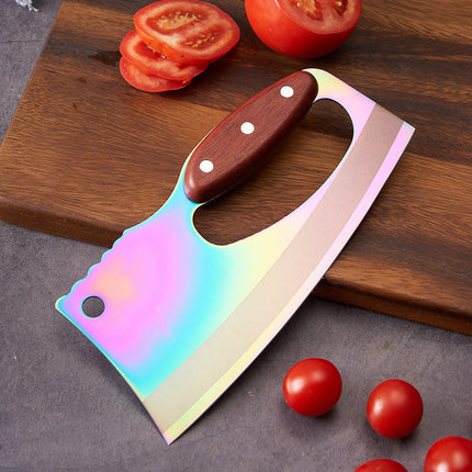 Cuchillo de cocina con mango de madera veteada Suministros de cocina