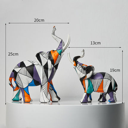 Creative Colorful Elephant Living Room TV Cabinet Wine Cabinet Hallway Partition Home Decoration