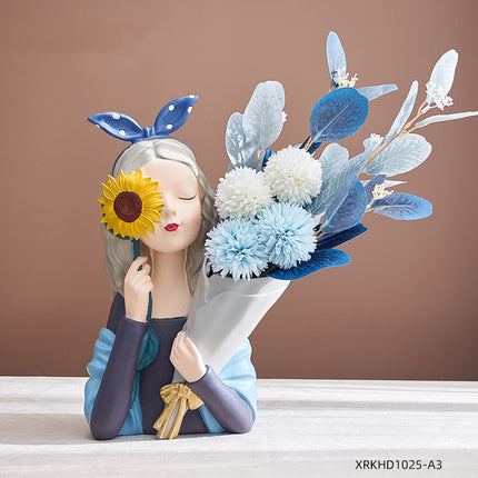 Abstract Girl Resin Sculpture