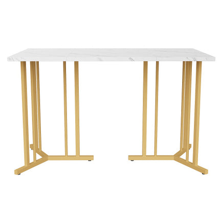 Metal Framed Rectangular Dining Table