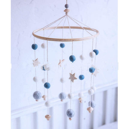Campana redonda de bola de pelo para decoración de habitación infantil