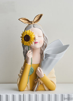 Abstract Girl Resin Sculpture