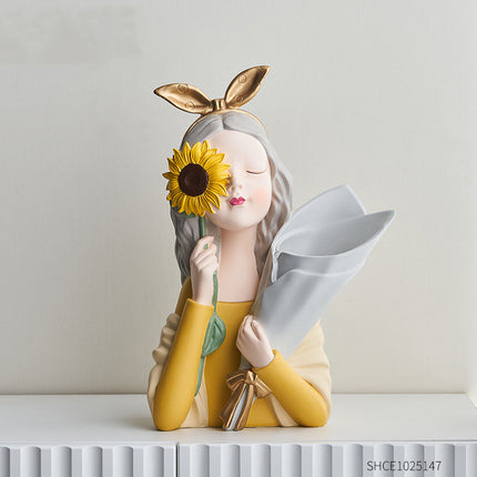 Abstract Girl Resin Sculpture