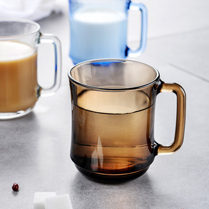 Vaso de agua para oficina en casa, vaso de jugo de vidrio templado