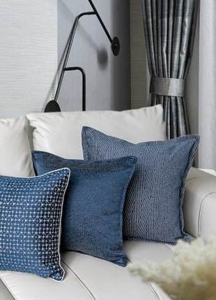 Denim Blue Modern Minimalist Living Room Sofa Pillow