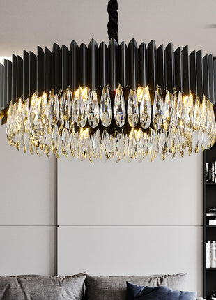 Modern Black Crystal Chandelier ⭐