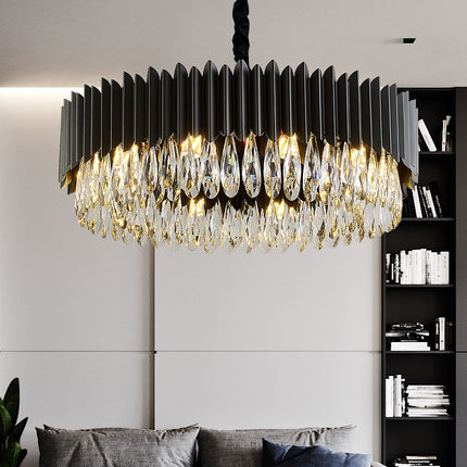 Modern Black Crystal Chandelier ⭐