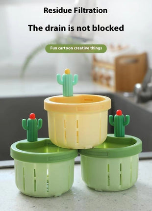 Filtro de fregadero Cactus para cocina, innovador filtro de malla