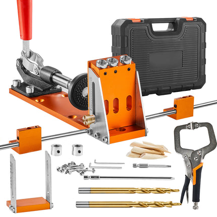 VEVOR Pocket Hole Jig Kit, 34 Pcs Pocket Hole Jig System