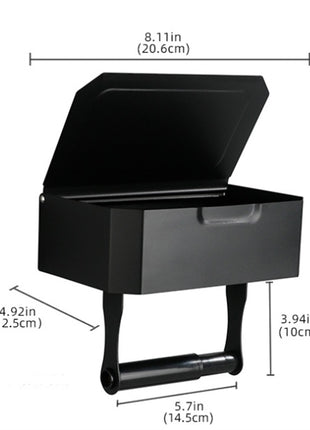 Caja de pañuelos de acero inoxidable para baño sin perforaciones