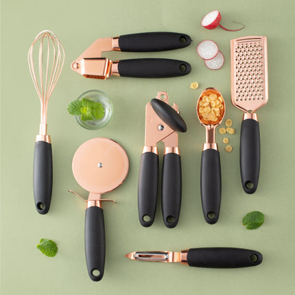 Juego de pelador de cocina con revestimiento de cobre