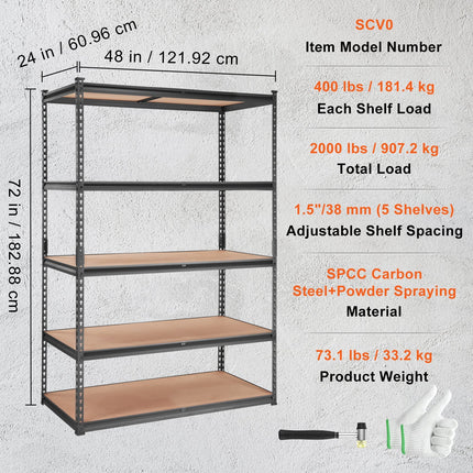 VEVOR 5-Tier Storage Shelving