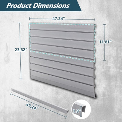 Paneles de pared de listones de PVC, sistema de almacenamiento para garaje y hogar de 1,2 m x 0,6 m