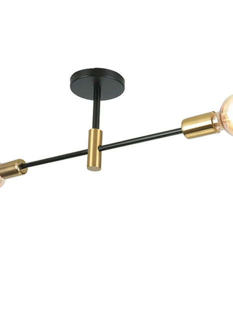 Lámpara de techo tipo rama para sala de estar, comedor, iluminación LED de hierro.