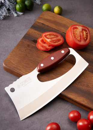 Cuchillo de cocina con mango de madera veteada Suministros de cocina