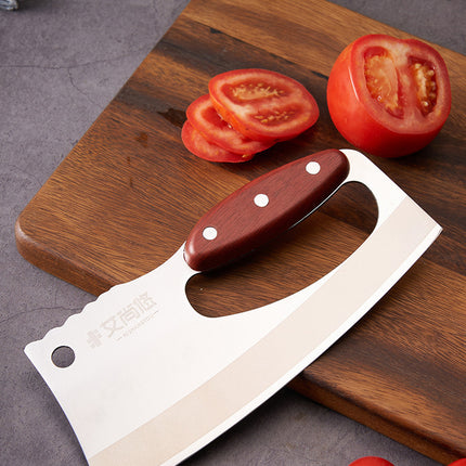 Cuchillo de cocina con mango de madera veteada Suministros de cocina