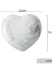 7inch grey peach heart plate