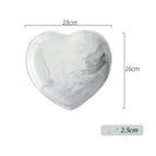 7inch grey peach heart plate