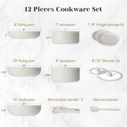 12-Piece Nonstick Cookware Set