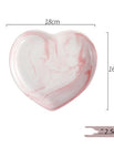 7inch pink heart plate