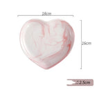 7inch pink heart plate
