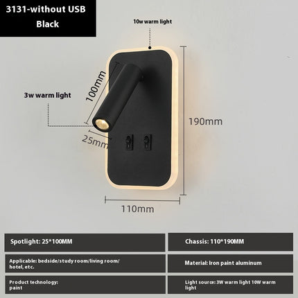 Modern Minimalist Master Bedroom Living Room Wall Lamp