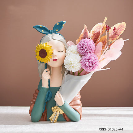 Abstract Girl Resin Sculpture
