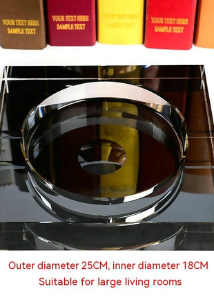 Office Home Fashion Crystal Glass Ashtray
