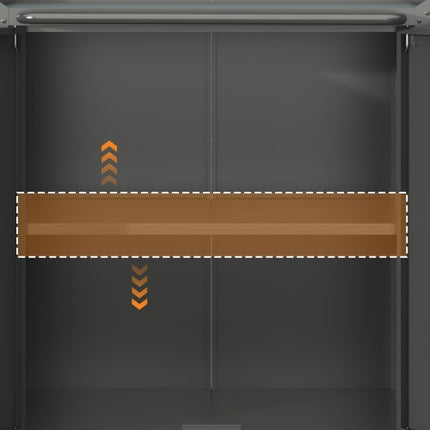 Gabinete de almacenamiento de garaje de metal resistente con ruedas