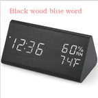 Black wood blue word