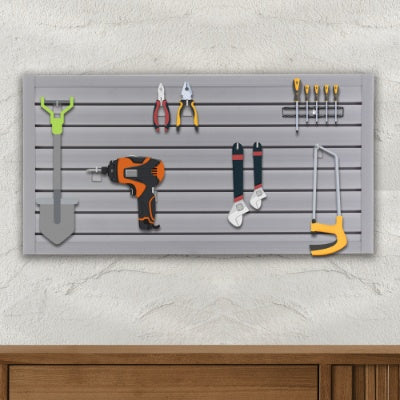 Paneles de pared de listones de PVC, sistema de almacenamiento para garaje y hogar de 1,2 m x 0,6 m