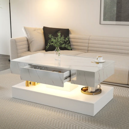 6.93IN High LED Coffee Table, Modern Coffee Table For Living Room