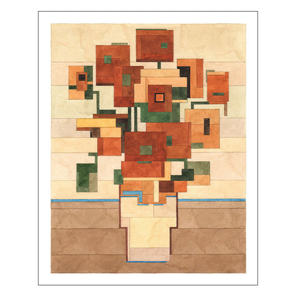 Flower Architecture Restaurant Entrance Hanging Painting