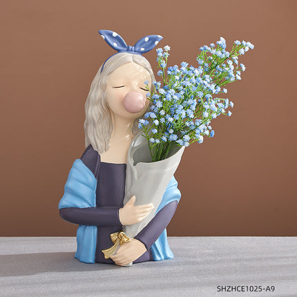 Abstract Girl Resin Sculpture