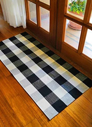 Alfombras de algodón a cuadros de búfalo 